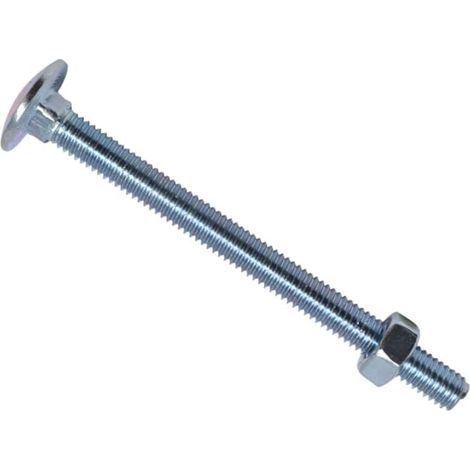 METALMATE Cup Square Hex Bolt & Nut Zp M6 x 75mm Box 25
