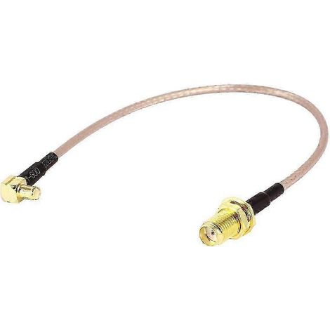 Connecteur femelle SMA, connecteur mâle MCX, adaptateur à angle droit, câble coaxial RG316, 15 cm. (1/2)