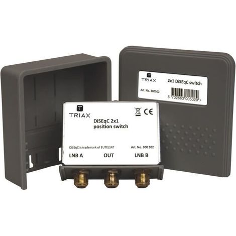 Repartiteur LNB DiSEqC 2-1 - ALPEXE - 1943 - 2 ports - Noir - DiSEqC 502