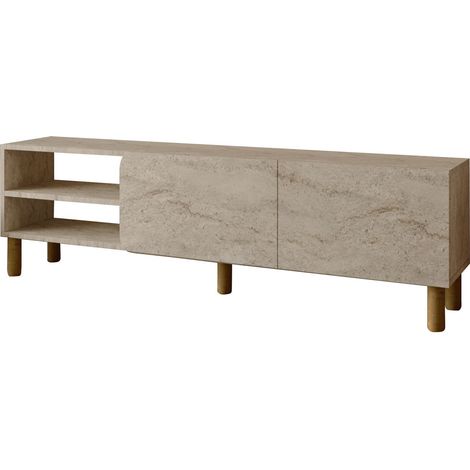 Porta TV in legno "River" - 150 x 31 x 48 cm - Travertino