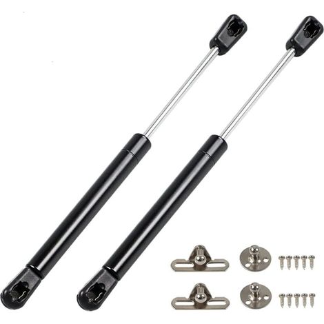 2 vérins à gaz 100 N/22 lb pour charnières de placard, ouverture en douceur avec amortissement, tête en caoutchouc, compatibles avec les portes de placard télescopiques