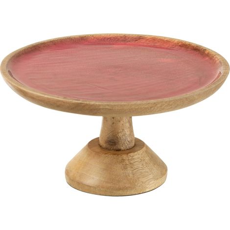 Présentoir à Gâteaux en Bois "Freddy" 25cm Rose