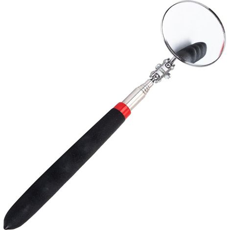 Verstellbarer Inspektionsspiegel für Automechaniker, 360 Grad drehbar, Teleskop bis 72 cm, Schwarz  FLITI