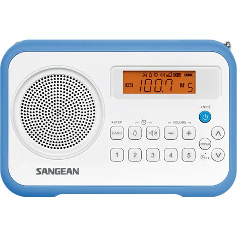 Radio Sangean PRD18W Azul Ambar Azul/Blanco (1/3)