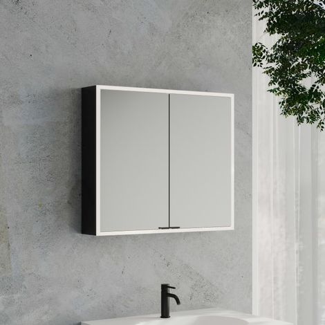 Kronenbach Cube 2.0 Spiegelschrank 80 cm, Aufputz, 2-türig (1/5)