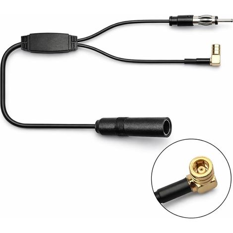 Antenne Séparateur Voiture, 60cm, Adaptateur Antenne Autoradio Pour Voiture Avec Antenne Voiture, Antenne Splitter Pour Antenne Voiture Et Cable Antenne Compatible Avec Réception Numérique (1/5)