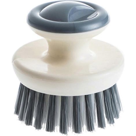 Brosse à vaisselle résistante à l'huile, brosse de nettoyage pour ustensiles de cuisine-7.00X7.00X6.50CM-Grey (1/4)