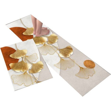 Antirutsch- und saugfähiger Küchenläufer – 40 x 120 cm & 40 x 60 cm – maschinenwaschbar, rechteckiges Format für den Eingangsbereich