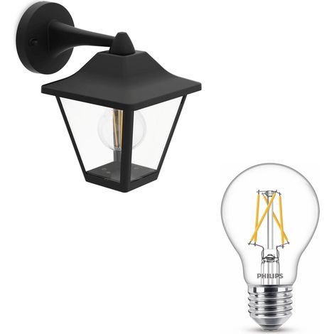 Philips Ulio Applique murale d'extérieur Down E27 (Noir) - Philips LED SceneSwitch E27 Dimmable (1/5)