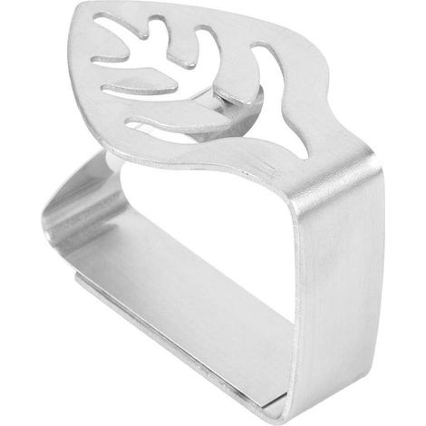 Clip de fixation pour nappe en acier inoxydable, feuilles-