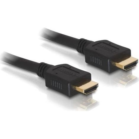 Câble de raccordement HDMI Fiche mâle HDMI-A 3 m noir 84408 rond, blindé, contacts dorés, torsadé Câble HDMI Y462023 (1/2)