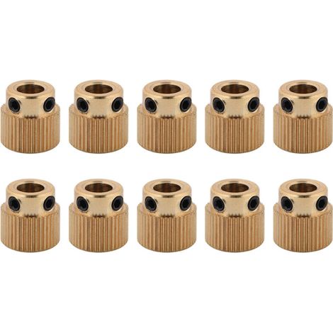 Jeffergarden 10 engrenages d'entraînement en laiton de haute qualité pour imprimante 3D MK7/MK8 (40 dents) (1/5)