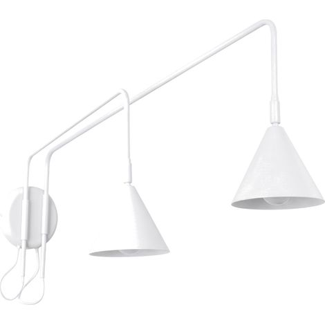 Applique NOX bianco 150x30x80cm Acciaio Sollux (1/5)