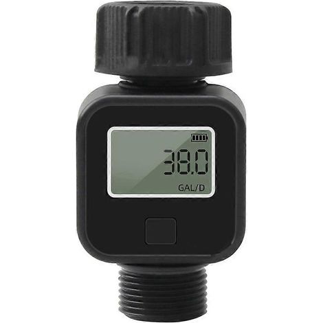 Enregistreur de débit d'eau numérique, compteur d'eau pour tuyau de 3/4 po, pour mesurer la consommation et le débit d'eau dans les jardins extérieurs (1/5)