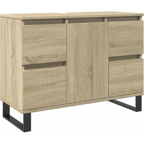 Maison Exclusive - Badschrank Sonoma-Eiche 80x33x60 cm Holzwerkst