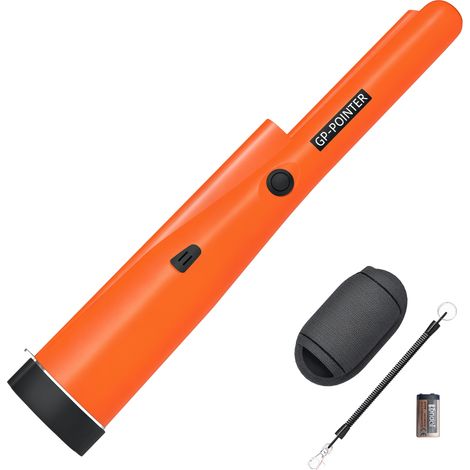 Détecteur de métaux pour adultes, portable avec indicateur LED, étanche, sans fil, orange (1/5)