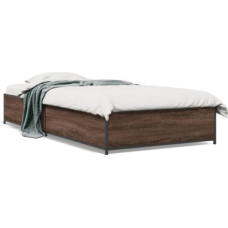 Maison Exclusive - Giroletto Rovere Marrone 100x200 cm Legno Multistrato e Metallo (1/5)