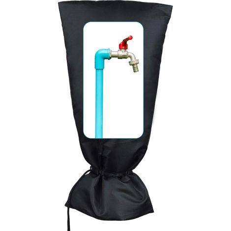 AIDUCHO Außenwasserhahn-Abdeckung, kuschelige Wasserhahn-Abdeckung zum Schutz vor Winterfrost, wasserdichte Gartenwasserhahn-Abdeckung, 50 cm x 20 cm (Universal) (1/5)