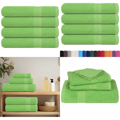 vidaXL Handtücher 4 Stk. Apfelgrün 100x200 cm 360 g/m² 100% Baumwolle (1/5)