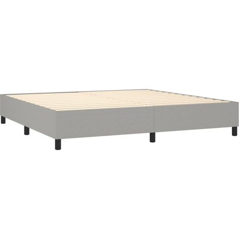 Rete a doghe su gambe giroletto 200x200 cm tessuto grigio chiaro TDL0207175