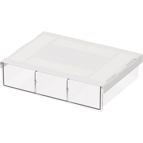 Tiroir De Rangement Sous Bureau - Boîte Organisatrice Invisible Sans Perçage - En Plastique Abs - Pour Bureau Armoire Dressing - 1 Pièce (1/3)