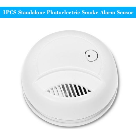 1PCS Detecteur de fumee photoelectrique autonome Systeme d'alarme sans fil haute sensibilite Detecteur de fumee independant de securite Capteur de protection contre l'incendie pour la cuisine / magasi (1/5)