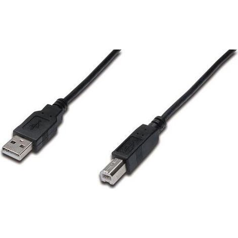Cable de impresora Digitus USB 2.0 A/M - B/M, 1,8 m, negro (1/2)