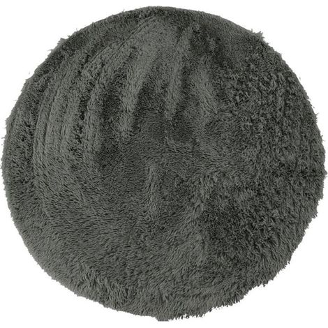 NEO YOGA - Tapis lavable à base fine et souple extra doux gris foncé diam.120