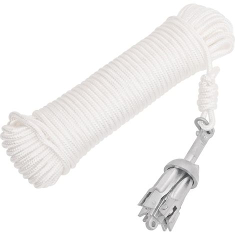 Corde,Ancre pliable portable avec corde argenté 0,7 kg fer malléable -BV37264 (1/5)