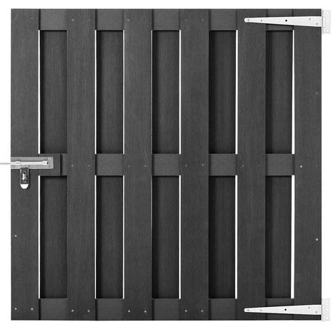 vidaXL Portillon WPC 100x100 cm Gris (1/5)