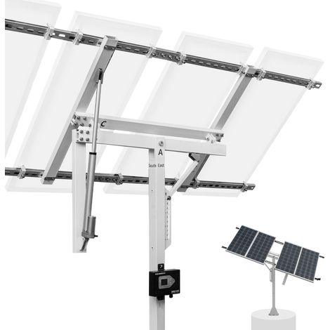 [NEUWERTIG] ECO-WORTHY Solar Tracker System (30% mehr Leistung) mit Tracker Controller, Halterung für Solarpanel, Hoche Stabilität, Geeignet für unterschiedliche Verschiedene Solarmodule, Hof, Feld, G (1/5)