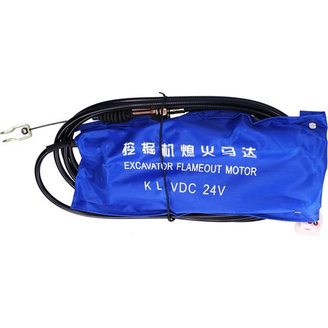 Stop Solénoïde Moteur Électrique Coupure pour Pièce Moteur Pelleteuse SY 3,2 mètres 24V (1/5)