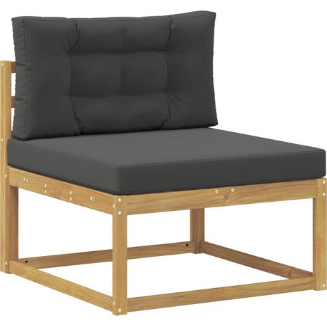 Maison Exclusive - Outdoor Mittelsofa Polyester Weiß