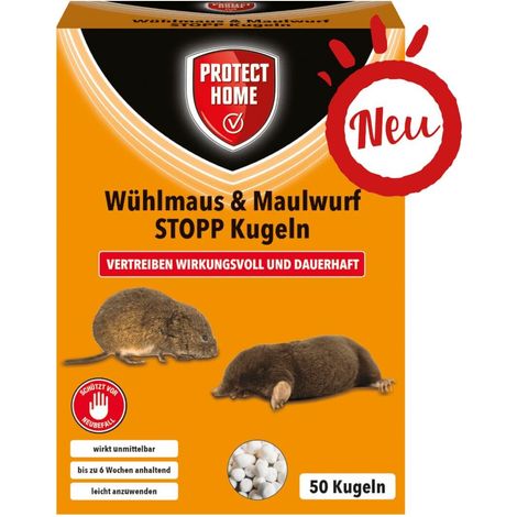 Protect Home Wühlmaus & Maulwurf STOPP Kugeln 50 Stück Geruchsstoffe (1/5)