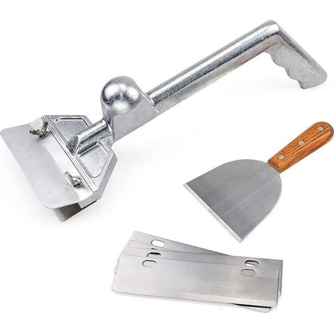 Grillhobel, robuster, gewerblicher Grillhobel aus Aluminiumguss mit 5 Klingen und kleinem, abgewinkeltem Schneidkanten-Grillhobel, Grillrasierer (1/5)
