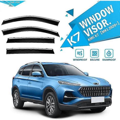 Déflecteurs de pluie et de pluie pour vitres de voiture KMC K7 2020-2025 (lot de 4) (1/5)