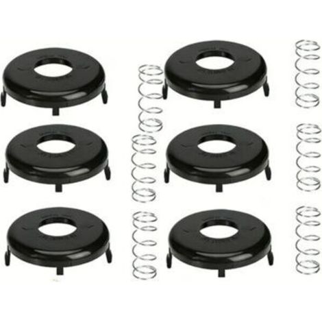 Lot de 6 cache-bobines de débroussailleuse, cache-bobine pour Toro 88175&73-8200&73-8220, Ressort et capuchon (1/4)