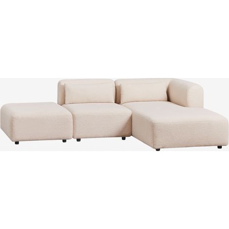 SKLUM 2-teiliges modulares Chaiselongue-Sofa auf der rechten Seite mit Fogler-Hocker                                   