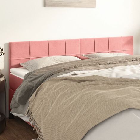 Têtes de lit Rose 200x5x78/88 cm Velours (1/5)