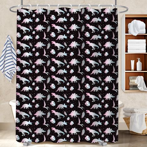 Rideau de douche imperméable en polyester 180x180 bordure lestée rideau imperméable pour décoration salle de bain (1/5)