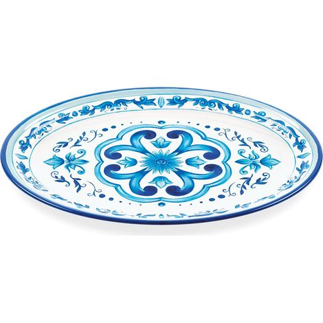 GUZZINI Vassoio Ovale Piccolo Decoro Blues Melamina Table Decor (1/2)