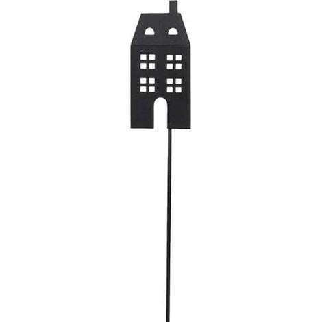 POSIWIO Deko - Stecker Haus Schwarz 4 Fenster 24,5 cm - Metall
