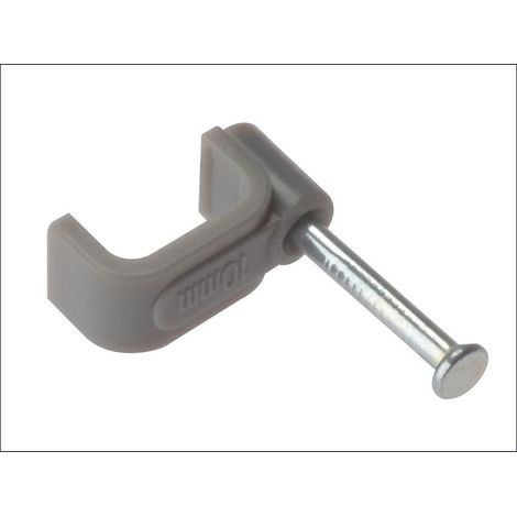 Cable Clip Flat Grey 2.50mm Box 100 FORFCC25G (1/2)
