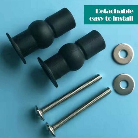 Fixation Cuvette WC - Charnières Extensibles Avec Vis En Caoutchouc - Pour Abattant De Toilette - Lot De 4 Pièces (1/4)