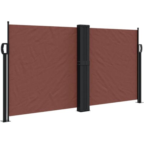 Auvent latéral rétractable marron 120x1000 (1/5)