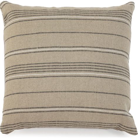 Cojin 50X50 Marron/Rayas Blancas Y Negras (1/3)