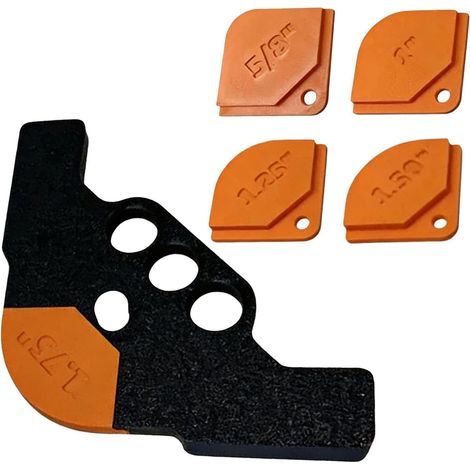 Gabarits de fraisage pour arrondis, 5 Pièces Haute Dureté Positionnement Précis, Gabarit De Rayons Pour Défonceuse, Fabrication Meubles Bordures Placard Et Cadres - (1/5)