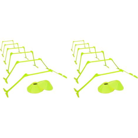 2Ensemble Haies RéGlables et CôNes RéGlables CôNes de Disque de Haies D'Agilité pour L'EntraîNement de Vitesse PlioméTrique de Sports de Football (1/5)