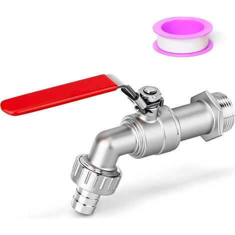 Stainless Steel Ball Valve, Outdoor Stop Valve for 3/4" BSP Male Garden Hose for Water, Oil and Gas 1000WOG (1/5)