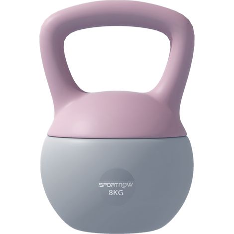 (8KG, Purple and Grey) SPORTNOW Kettlebell with Non-Slip Handle (1/5)